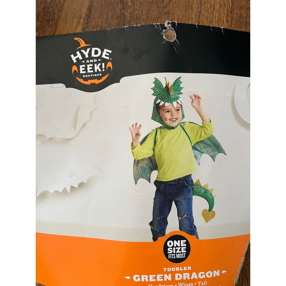 Hyde and EEK Toddler Green Dragon Costume Wings Headpiece Tail Set One Size